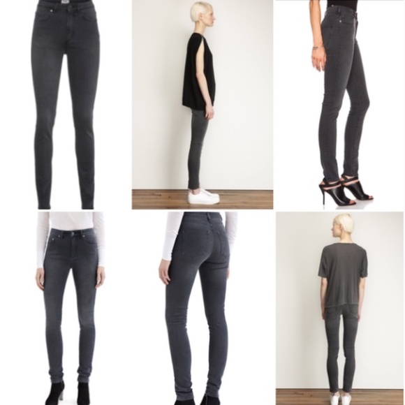 Acne Pin Jeans in Tar Wash NWT - Picture 1 of 5